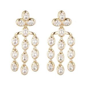 Eye Candy Metallic Cz Emily Sparkle Dangle Earrings